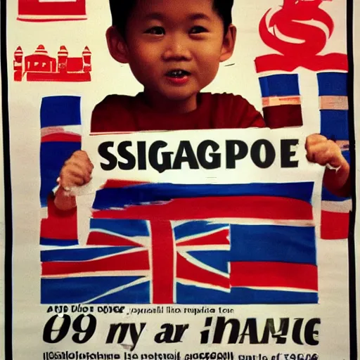Image similar to a 1 9 9 0 s poster for a singaporean campaign