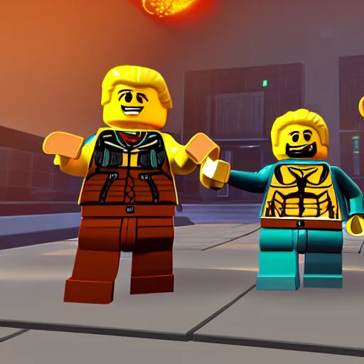 Prompt: screenshot of LEGO Universe maelstrom enemies