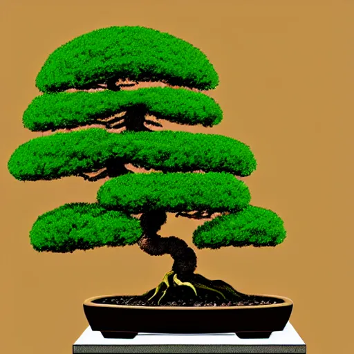 Image similar to bonsai tree but minimalistic concept art by frank stella gilleard james, whalen tom, colorful, soft light, trending on artstation, minimalism