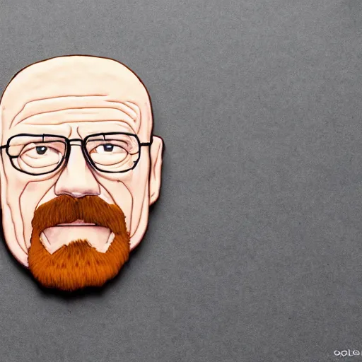 Prompt: hyperrealistic photo of walter white as a cookie,