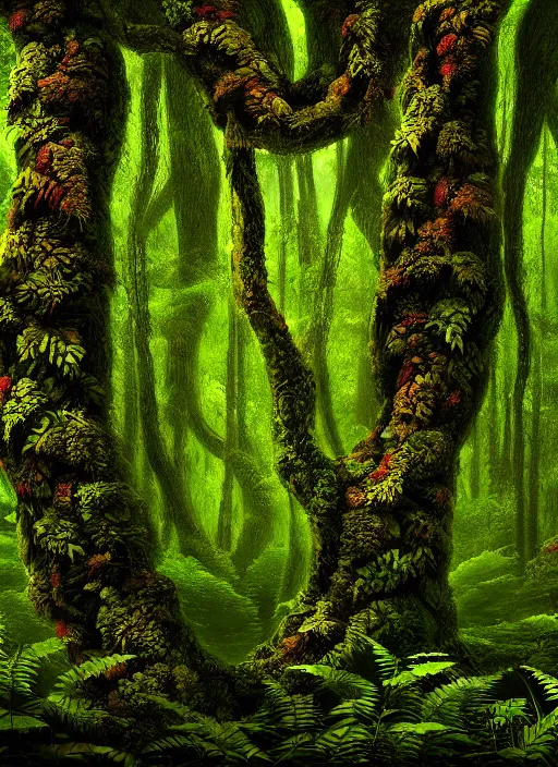 Prompt: lush forest, high detail, 4 k, surrealism style