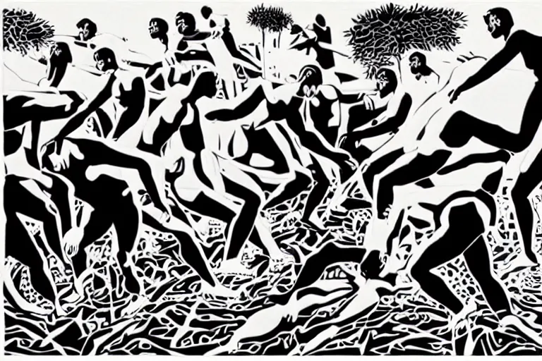 Prompt: the soul's endless plight to perfection, struggle and resolution, by cleon peterson
