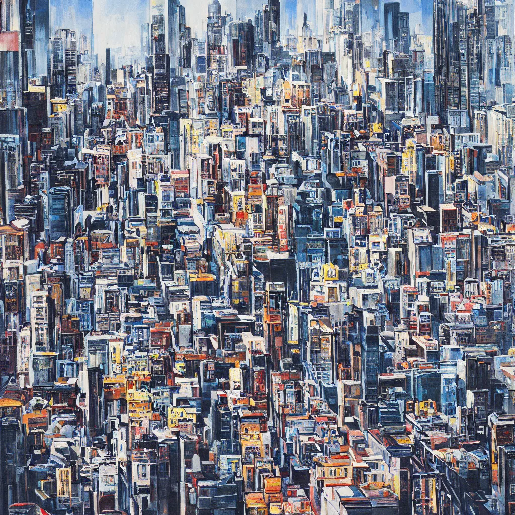 Prompt: painting of a city by Jason Anderson, amazing art, high quality