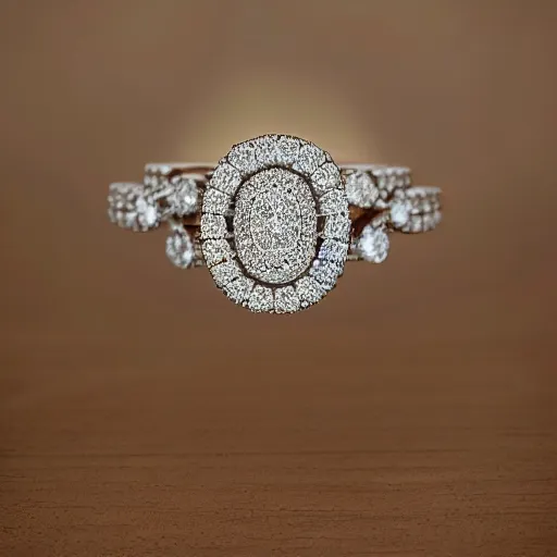 Prompt: a flaming diamond ring, catalogue photo