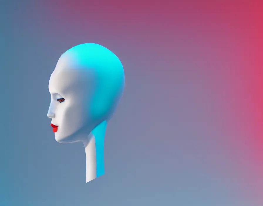 Prompt: a mannequin head among humanity in the form of a alive complex structure, white color minimal theatrical decoration. octane rendering, cinematic, octane rendering, 8k, depth of field, bokeh. iridescent accents. vibrant. teal white and red color scheme