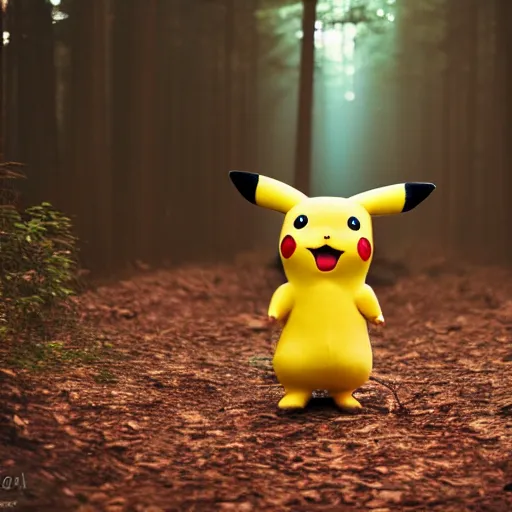 Adorable life sized pikachu standing at a distance in | Stable ...