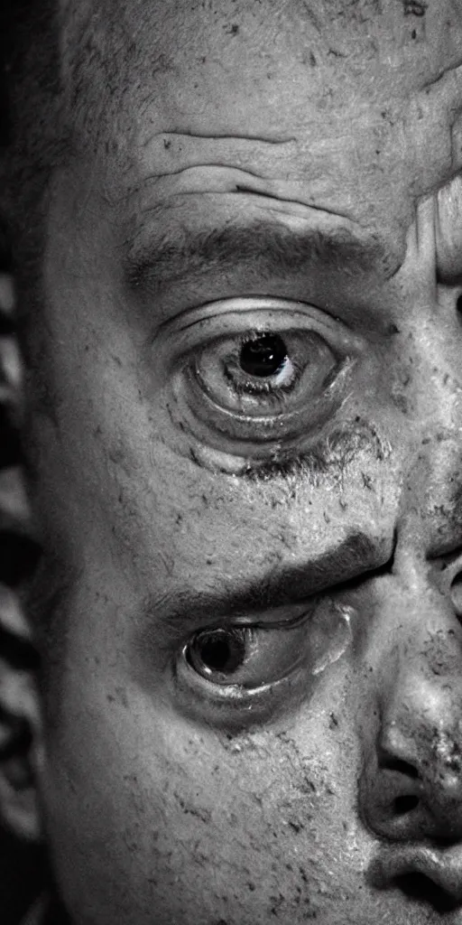 Prompt: award winning heartbreaking photo of todd solondz crying, grim colors, weird and disturbing, symmetrical face, beautiful eyes, studio lighting, wide shot art by roger ballen & francis bacon