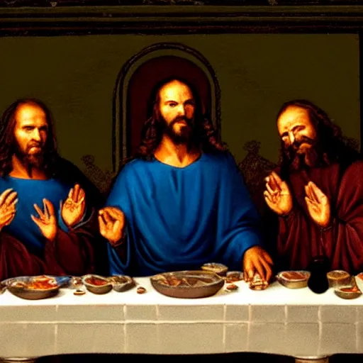 Image similar to stavros halkias at the last supper