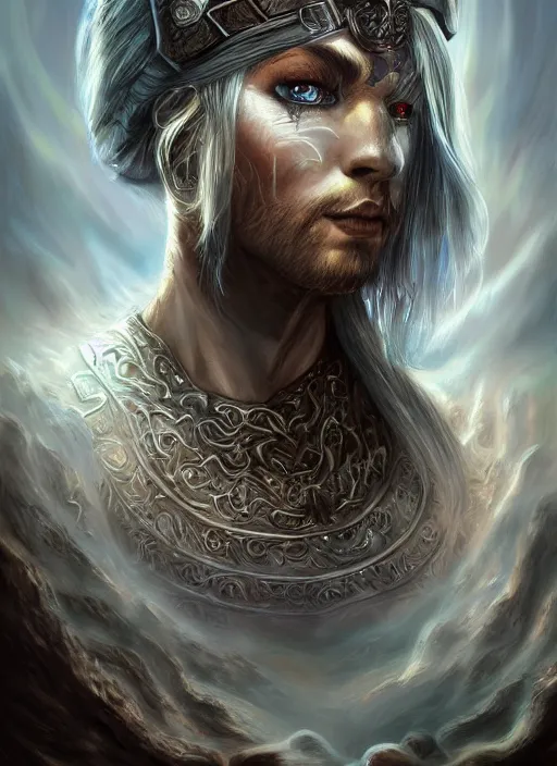 Image similar to a higly detailed airbrush portrait painting of a fantasy character, fantasy portrait, pinterest, baldur's gate, dynamic lighting, ambient lighting, deviantart