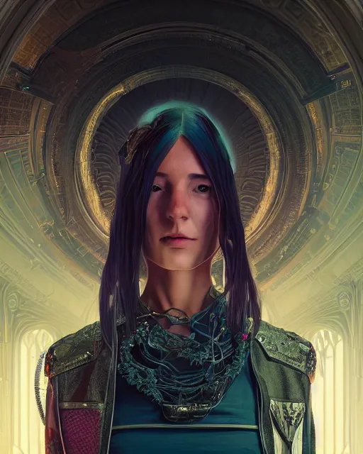 Prompt: highly detailed surreal vfx portrait of a female cyberpunk mage in a majestic castle by golden tree, stephen bliss, unreal engine, greg rutkowski, loish, rhads, beeple, makoto shinkai and lois van baarle, ilya kuvshinov, rossdraws, tom bagshaw, alphonse mucha, global illumination, detailed and intricate environment