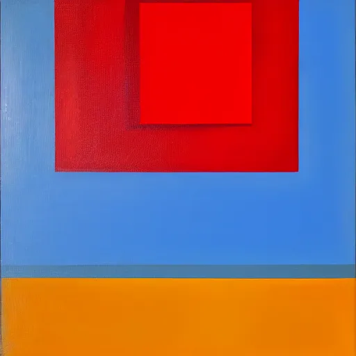 Image similar to dream by kazimir malevitch symmetrical geometrical suprematism minimalism oil on board unfinished