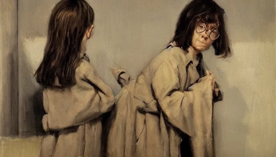 Image similar to painting by borremans, harry potter, detailed, stunning