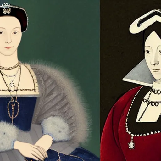 Image similar to Anne Boleyn turning into a bird