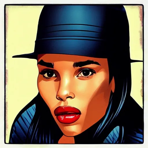 Image similar to “ zoe kravitz retro minimalist portrait by jean giraud, moebius starwatcher comic, sharp, smooth face, 8 k ”