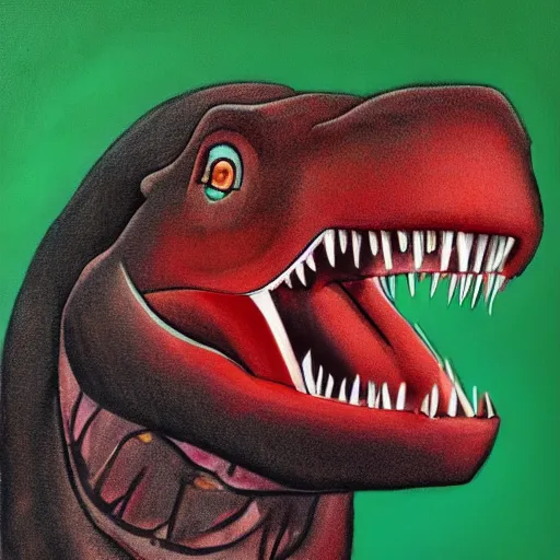 Image similar to a trex portrait