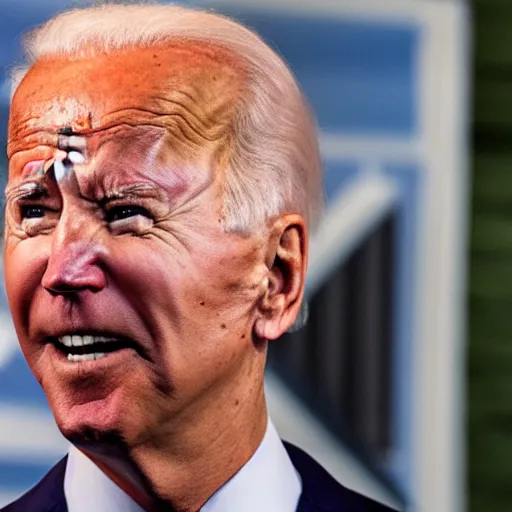 Image similar to photograph of Joe Biden with red hair