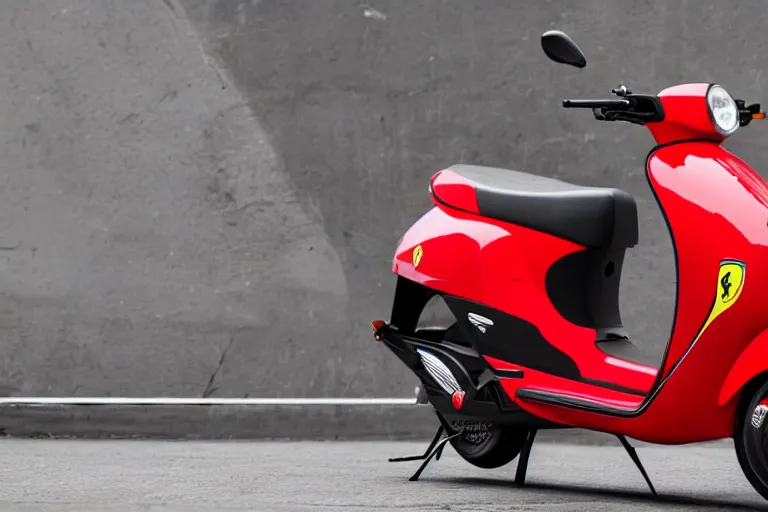 Image similar to a scooter designed and produced by ferrari