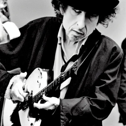 Image similar to pov bob dylan throwing a punch at the photographer