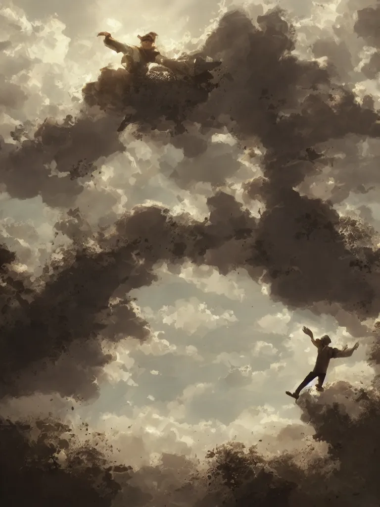 Image similar to raising hands to the sky, by disney concept artists, blunt borders, rule of thirds, beautiful light