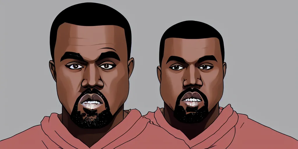 Image similar to Kanye West as a anime character, 8K UHD, cinematic