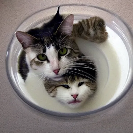 Image similar to cats as liquid