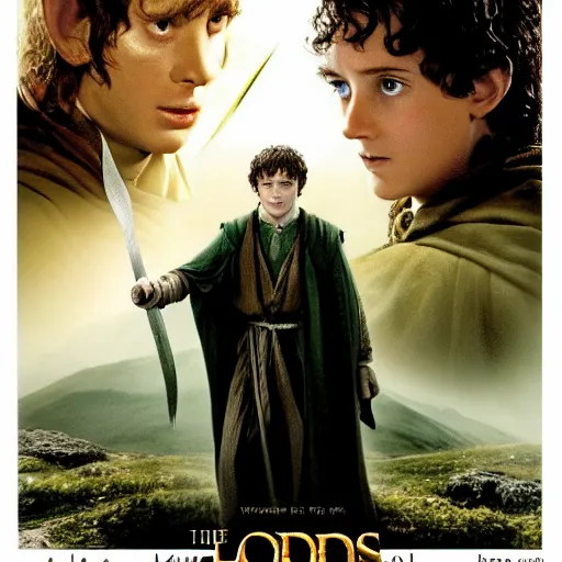 Image similar to the lord of the rings but frodo is really tall