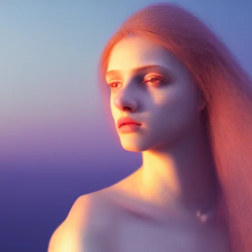 Image similar to photographic portrait of a stunningly beautiful emo female in soft dreamy light at sunset, contemporary fashion shoot, by edward robert hughes, annie leibovitz and steve mccurry, david lazar, jimmy nelsson, breathtaking, 8 k resolution, extremely detailed, beautiful, establishing shot, artistic, hyperrealistic, beautiful face, octane render