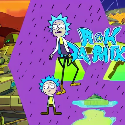 Prompt: Rick and Morty in Risk of rain 2