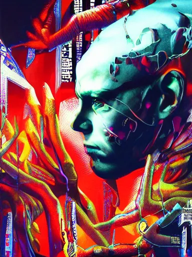 Image similar to a dream divided by zero : : hyperreal surrealism hypermaximal symbolism, paranoid critical method, glitchcore : : by artgerm, nychos, yoji shinkawa, todd mcfarlane — c 1 5