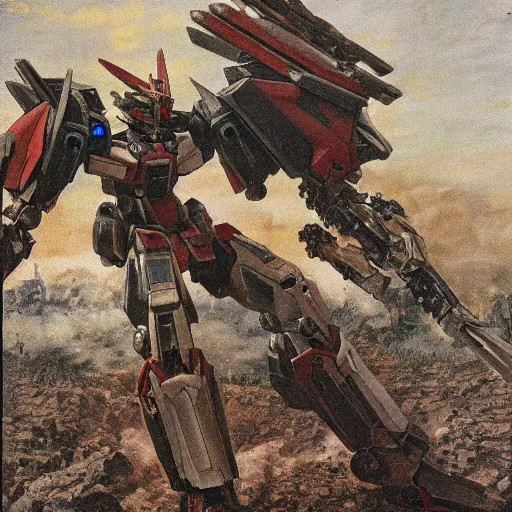 Prompt: jean francois millet as gundam mecha on 1 9 th roman empire, random content position, ultra realistic human face details with emotion, ultra realistic environment content details, incrinate content details, delete duplicate contents, rgb color