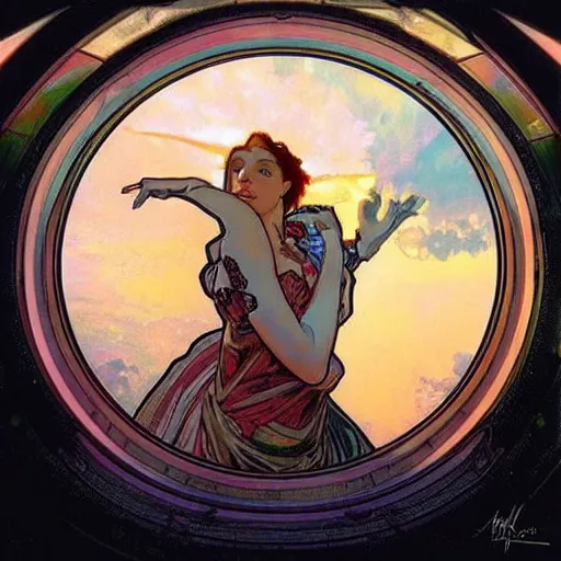 Prompt: stanley artgerm alphonse mucha style alien invasion in the horizon sunset skies, hyperrealism photo - realistic lifelike maximalist hyperrealism