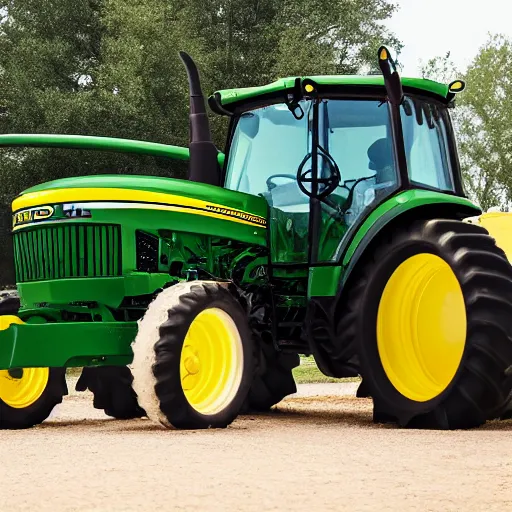 Image similar to john deere tractor armed with two gatling guns