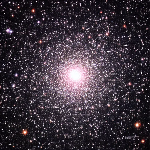 Image similar to photograph of globular cluster M13 in Hercules