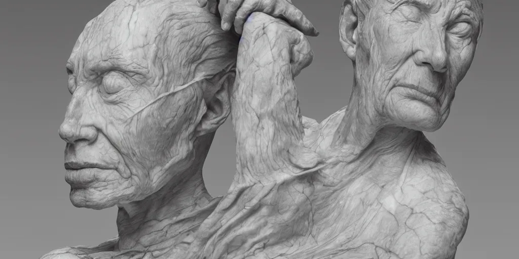 Image similar to an incredibly beautiful sculpture, carved in marble, by henry moore, louise bourgeois, and auguste rodin, insanely detailed, 8 k, exquisite, octane render, 8 k, hd