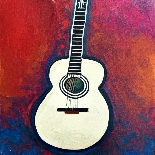 Prompt: A detailed painting of a guitar