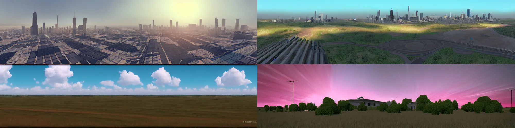 Prompt: hdri skyline skybox, 1 6 k, cgtextures. com, asset for blender, unreal engine, and unity