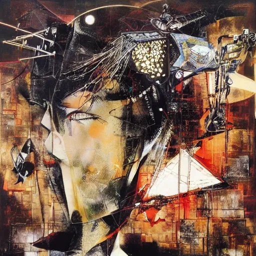 Prompt: the magnificent nature loving robot orion has a nostalgic view of life due to the current iteration of reality being reset and having to build frienships again, oil on canvas by dave mckean and yoji shinkawa