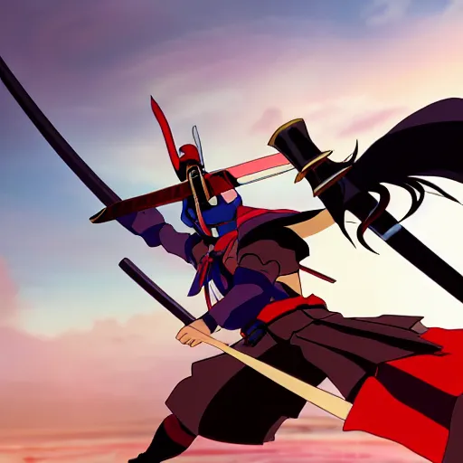 Prompt: samurai warrior in the stye of Kill la Kill(2013),Gurren Lagann,SSSS.GRIDMAN,full length, exquisite detail, post-processing, masterpiece, volumetric lighting, cinematic, hypermaximalistic, high details, cinematic, 8k resolution, beautiful detailed, insanely intricate details