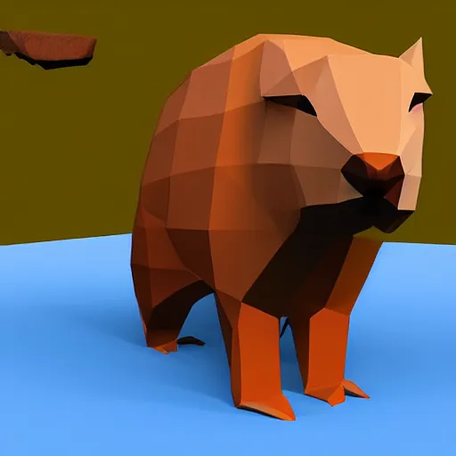 Image similar to low poly capybara