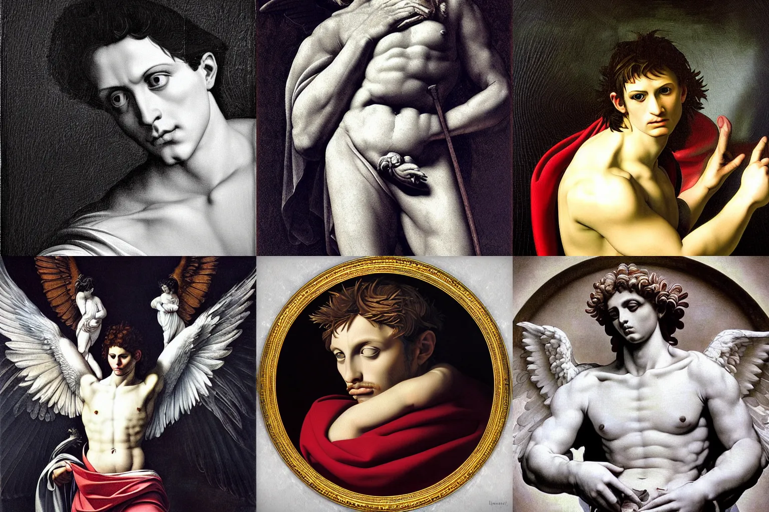 Prompt: A extremely beautiful highly detailed masterpiece majestic angelic handsome sexy beautiful painting of lucifer by Michelangelo Merisi da Caravaggio, high textures, hyper sharp, 8k, insanely detailed and intricate, precise textures, exact textures, accurate textures, highly detailed, , high detail, hyperrealistic, photorealistic, octante render, , hypermaximalist, 8k, hyper realistic, super detailed, 4k HDR hyper realistic high quality,