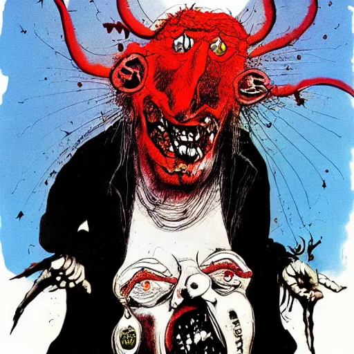 Image similar to the devil by ralph steadman