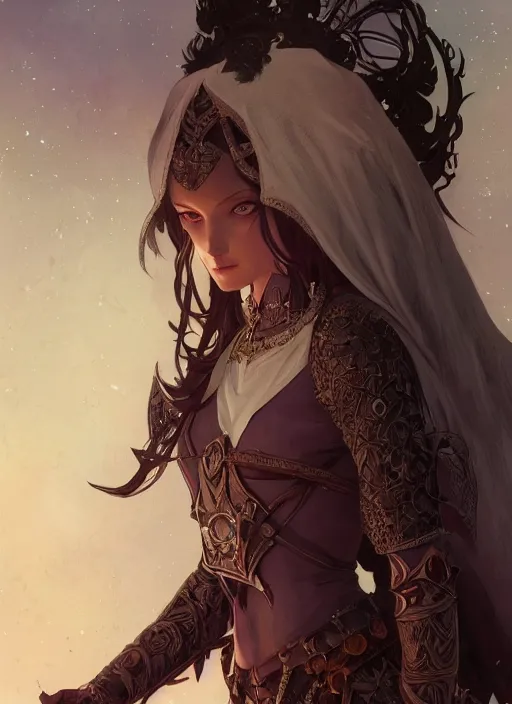 Image similar to a beautiful cute young dark elf girl, D&D, fantasy, intricate, cinematic lighting, highly detailed, digital painting, artstation, concept art, smooth, sharp focus, illustration, art by Terry Moore and Greg Rutkowski and Alphonse Mucha