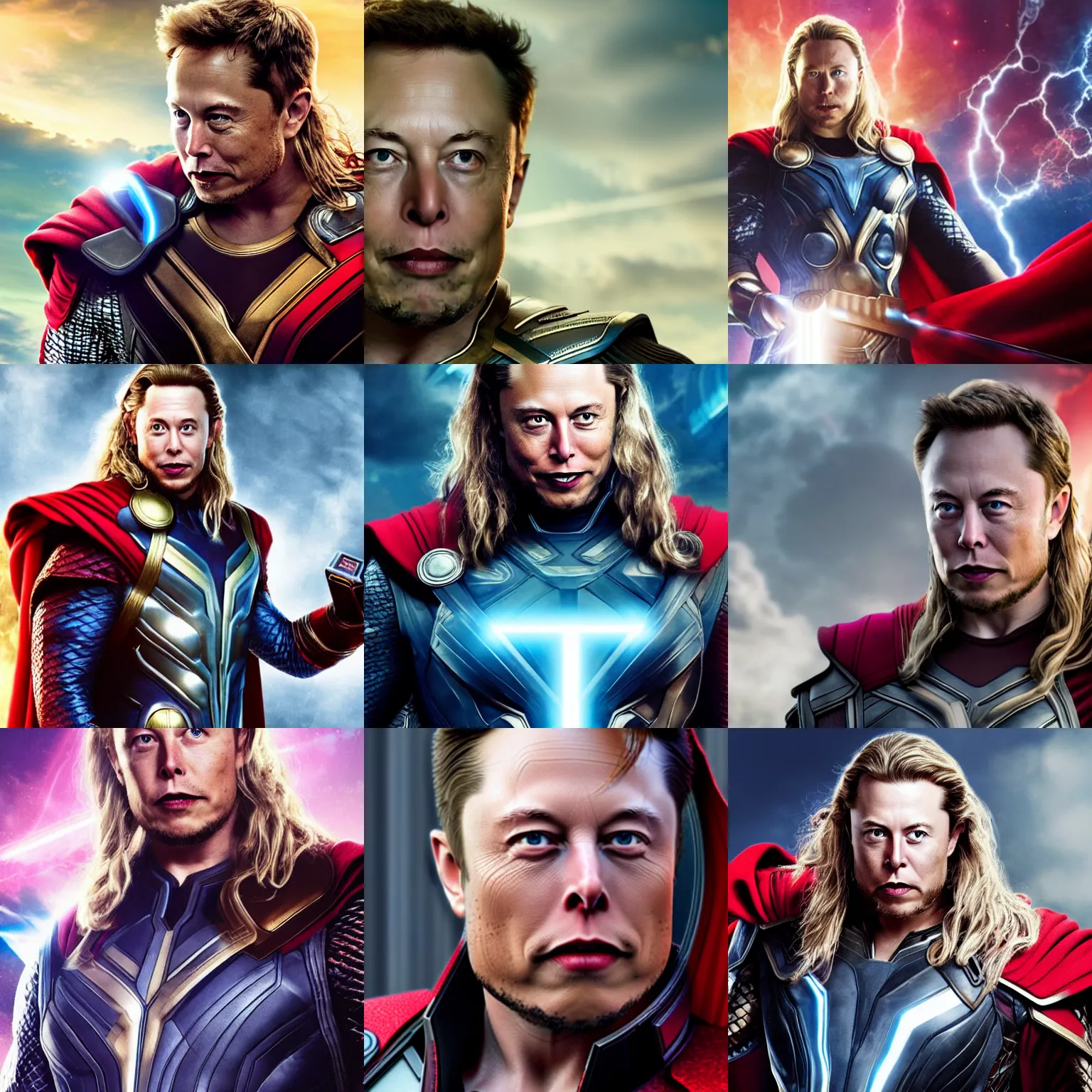 Prompt: elon musk as thor, marvel, 4 k, high detail, realistic