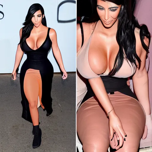 Image similar to Kim Kardashian with four arms,