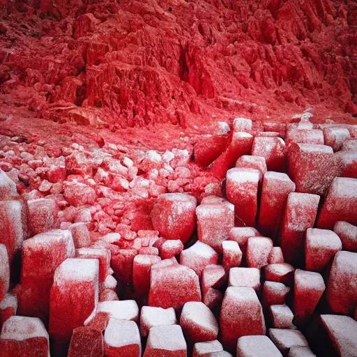 Image similar to giant red crystals