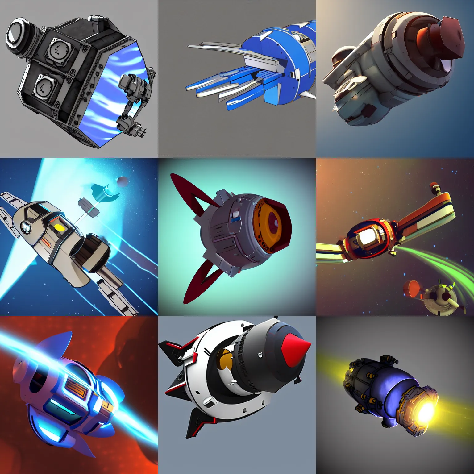Prompt: stylized 2 d spaceship thruster
