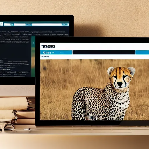 Image similar to “ a corporate log featuring a cheetah, 4 k, graphic design ”