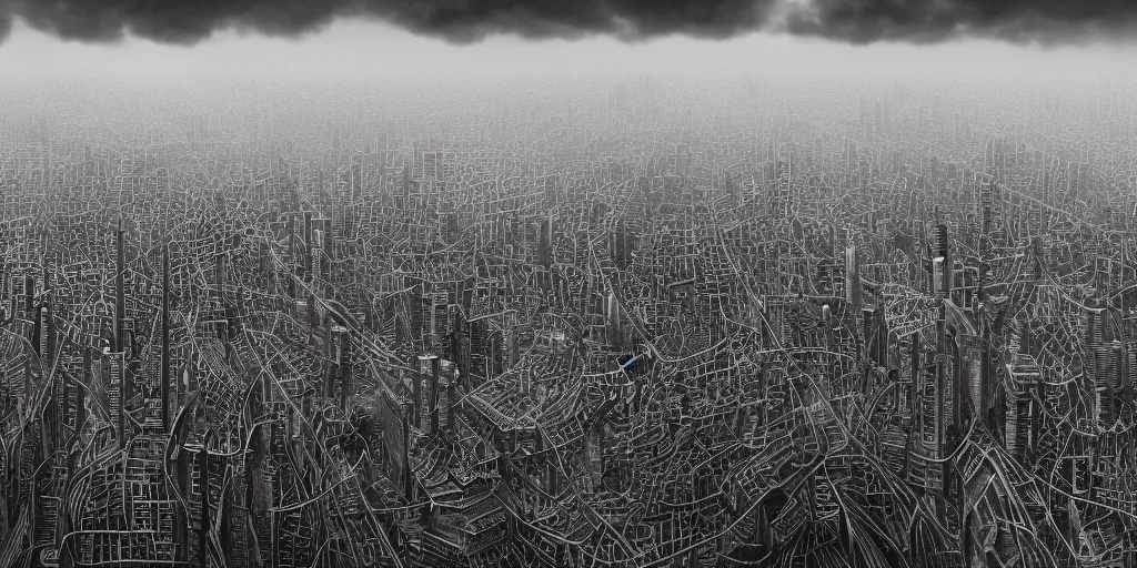 Image similar to desolate metropolis, mammatus clouds, award winning, trending on artstation, digital art. highly detailed 8 k. intricate. lifelike. soft light. nikon d 8 5 0.