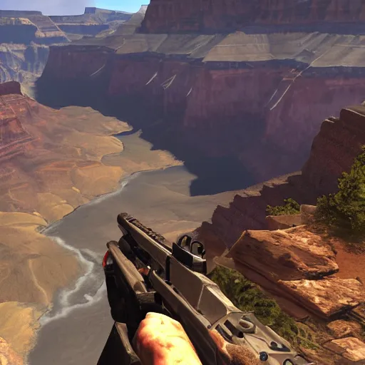 Image similar to grand canyon in counterstrike : global offensive, in - game screenshot