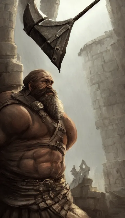 Prompt: the blacksmith, very strong, muscular, big hammer, anvil, beard, fame of thrones, fibonacci,, intricate fashion clothing, insane, intricate, highly detailed, surrealistic, digital painting, artstation, concept art, smooth, sharp focus, illustration, Unreal Engine 5, 8K, art by artgerm and greg rutkowski and alphonse mucha